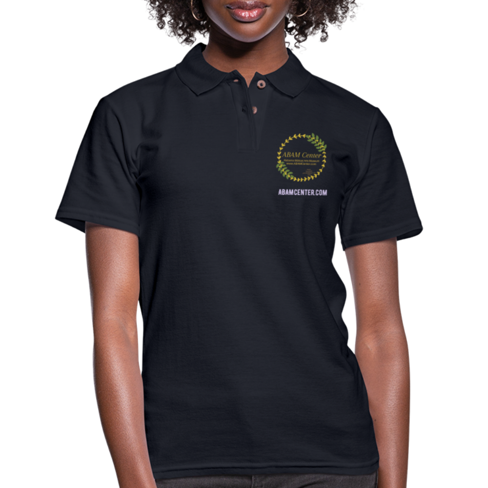ABAM Women's Pique Polo Shirt - midnight navy