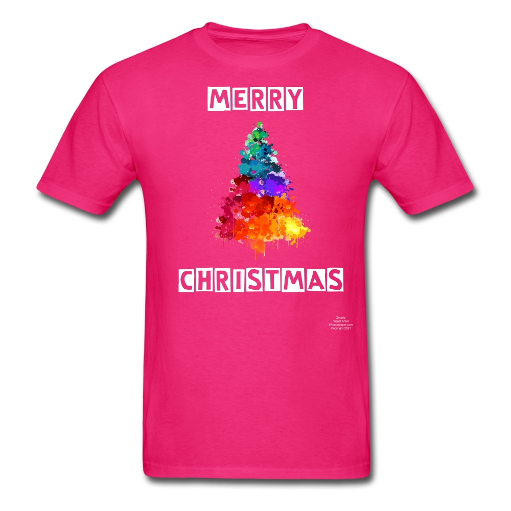 Merry Christmas Unisex Classic T-Shirt - fuchsia