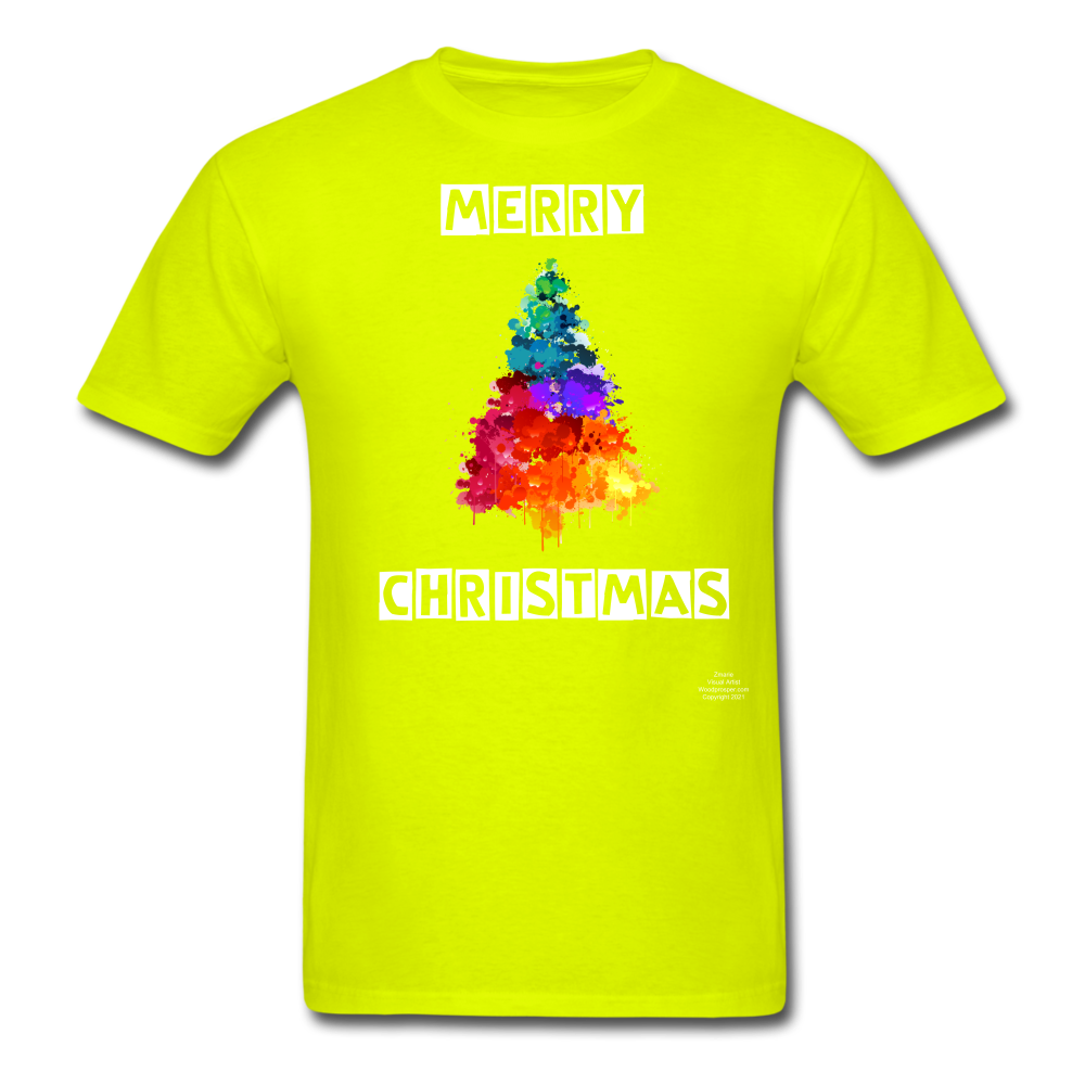 Merry Christmas Unisex Classic T-Shirt - safety green
