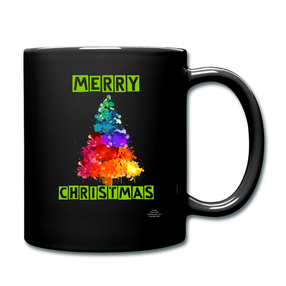 Merry Christmas Full Color Mug - black