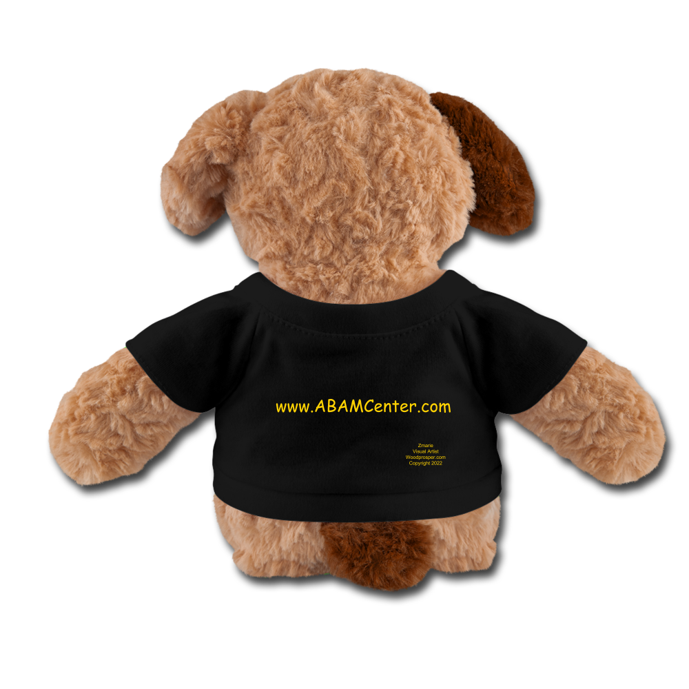 Prayer As A Visual Artist Plush Toy Dog - black