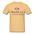 Prayer As A Visual Artist Unisex ComfortWash Garment Dyed T-Shirt - light yellow