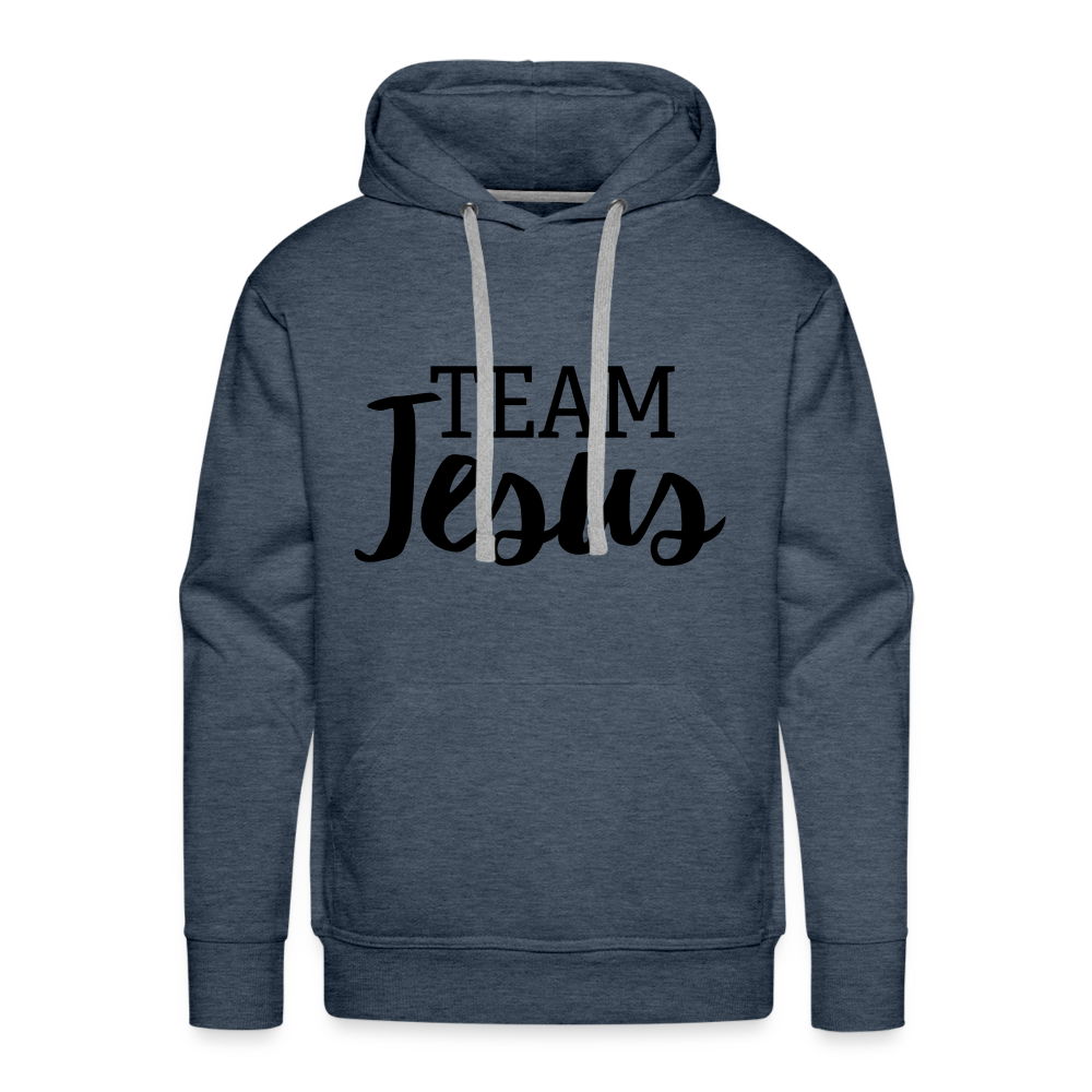 Team Jesus Men’s Premium Hoodie - heather denim