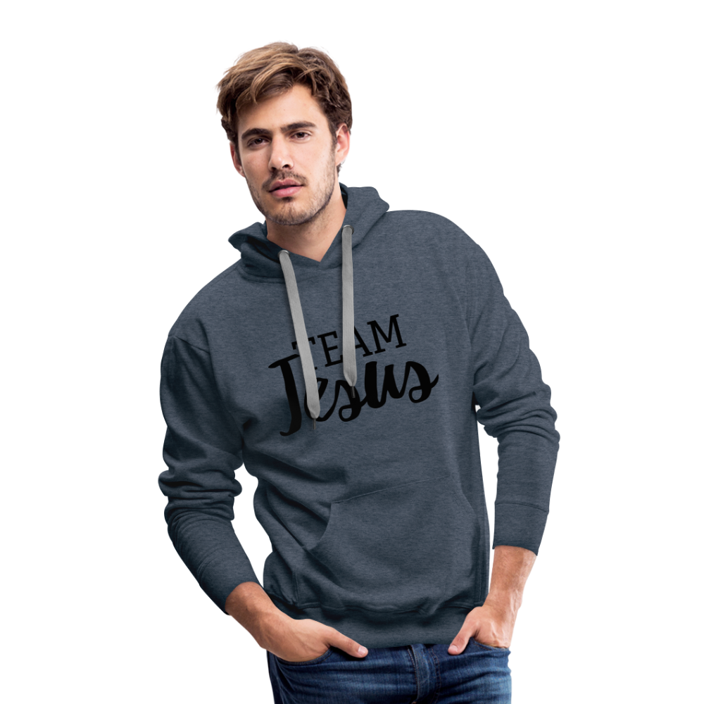 Team Jesus Men’s Premium Hoodie - heather denim