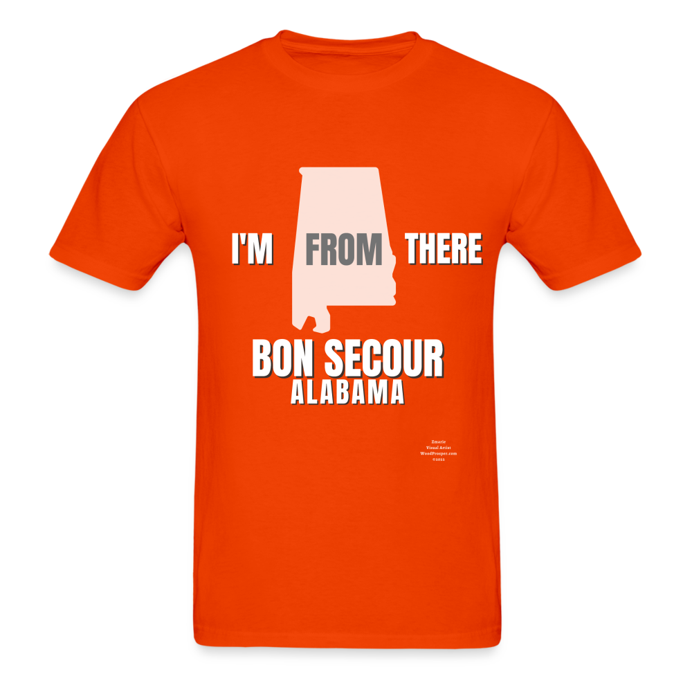 Bon Secour I'm From There Adult T-Shirt - orange