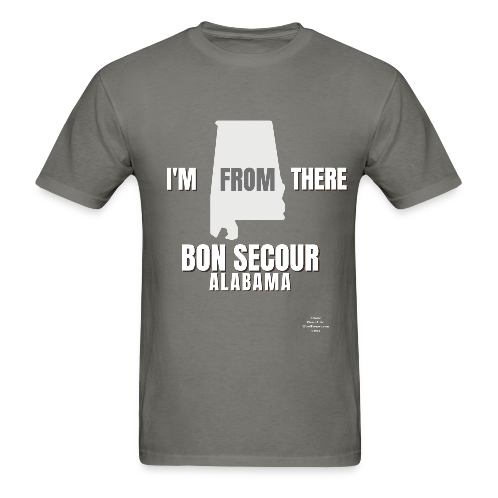 Bon Secour I'm From There Adult T-Shirt - charcoal