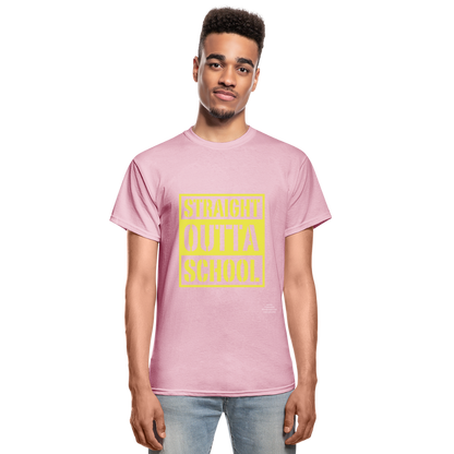 Straight Outta School Adult T-Shirt - light pink