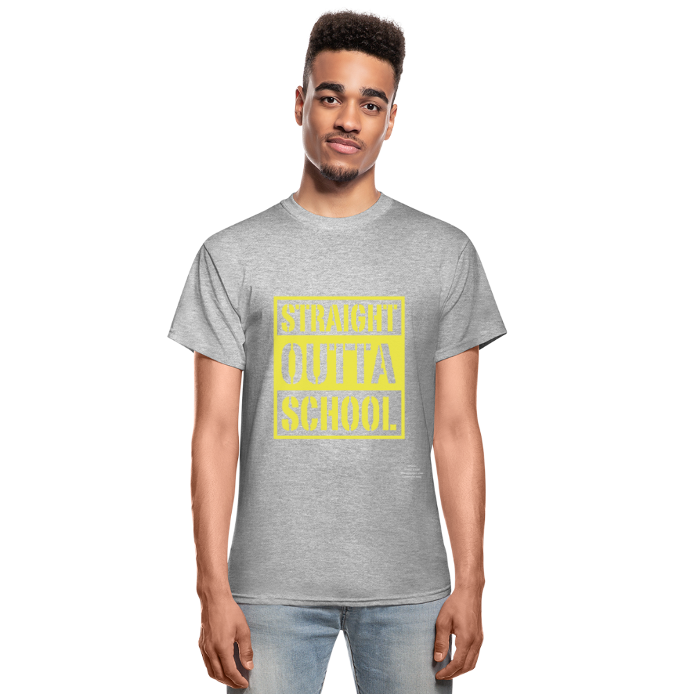Straight Outta School Adult T-Shirt - heather gray