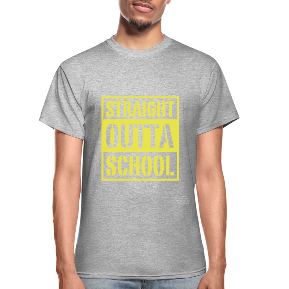 Straight Outta School Adult T-Shirt - heather gray