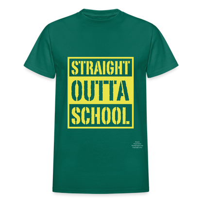 Straight Outta School Adult T-Shirt - petrol