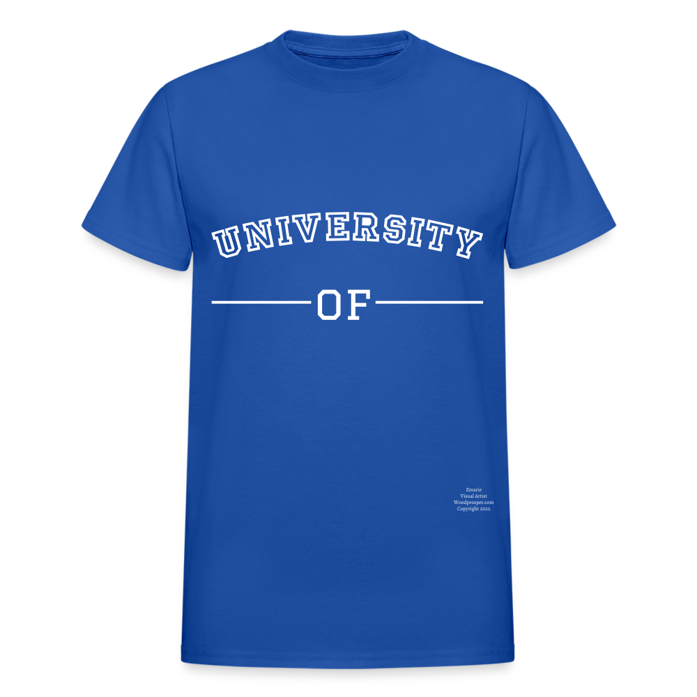 Customizable University Of _________ Adult T-Shirt - royal blue