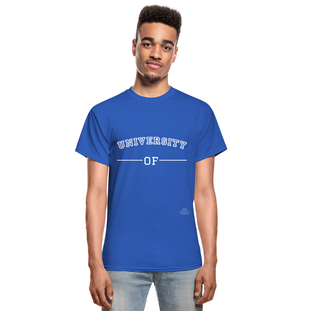 Customizable University Of _________ Adult T-Shirt - royal blue