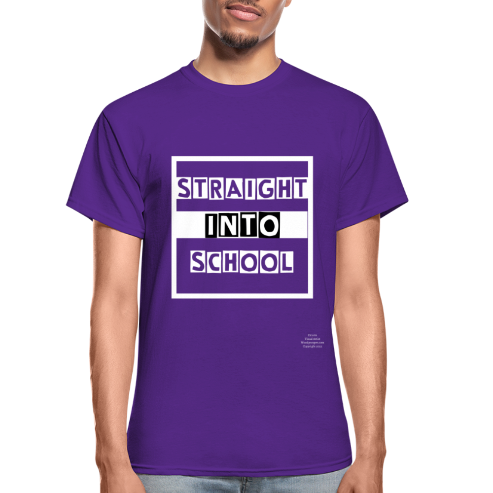 Straight Into School Adult T-Shirt - purple