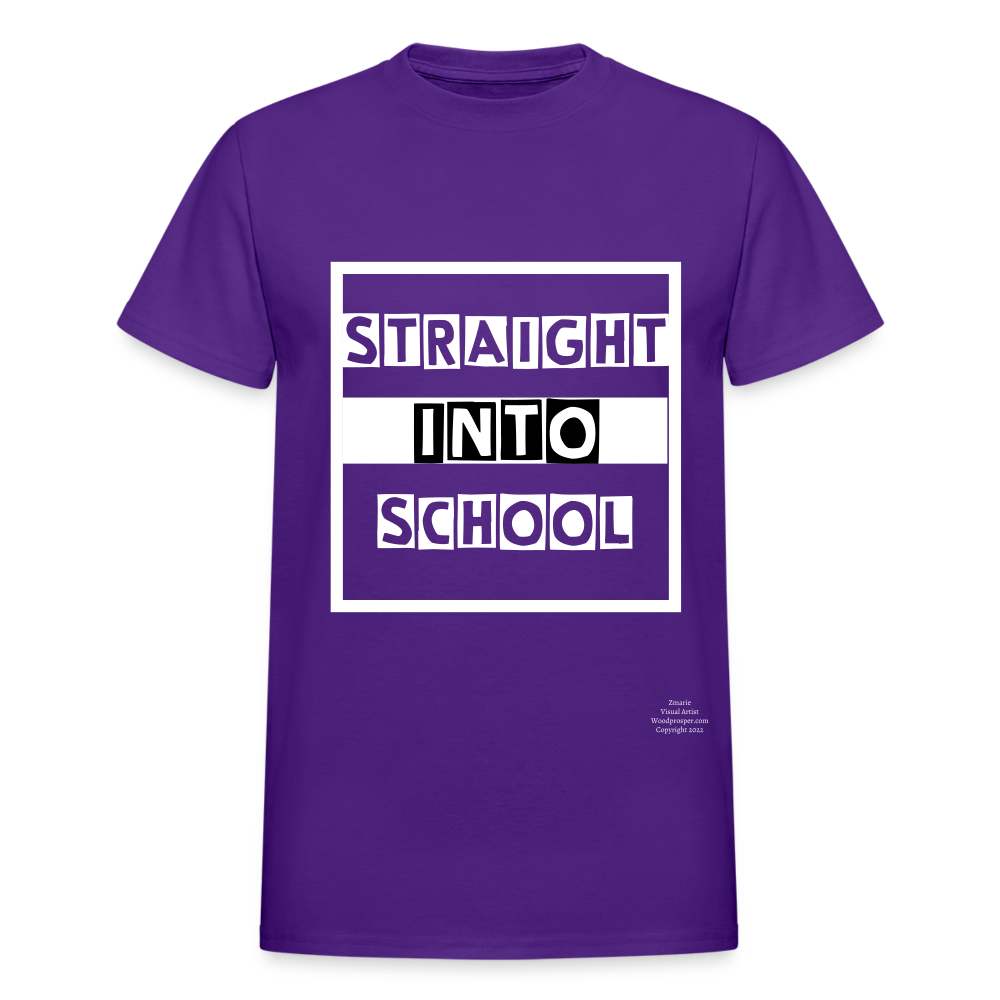 Straight Into School Adult T-Shirt - purple