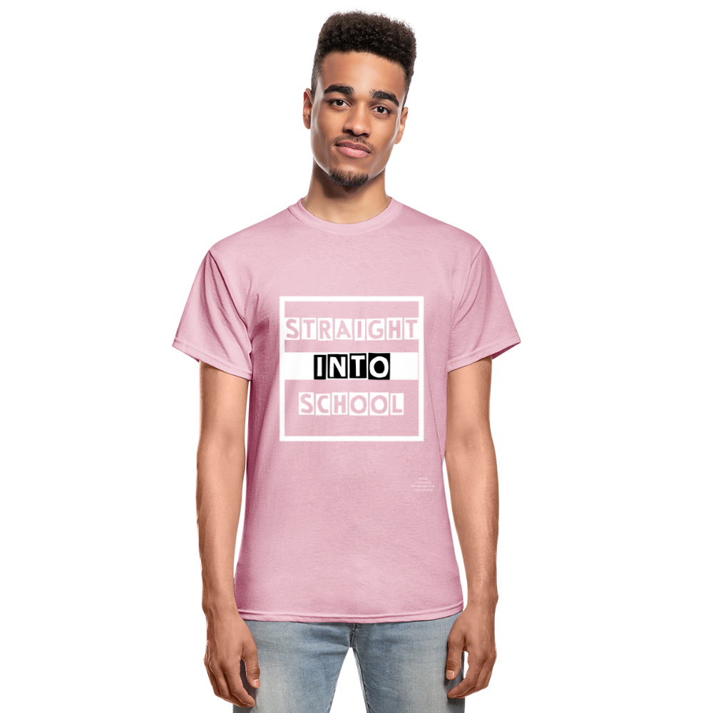 Straight Into School Adult T-Shirt - light pink