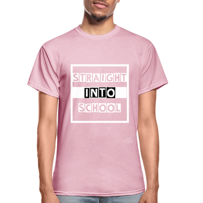 Straight Into School Adult T-Shirt - light pink