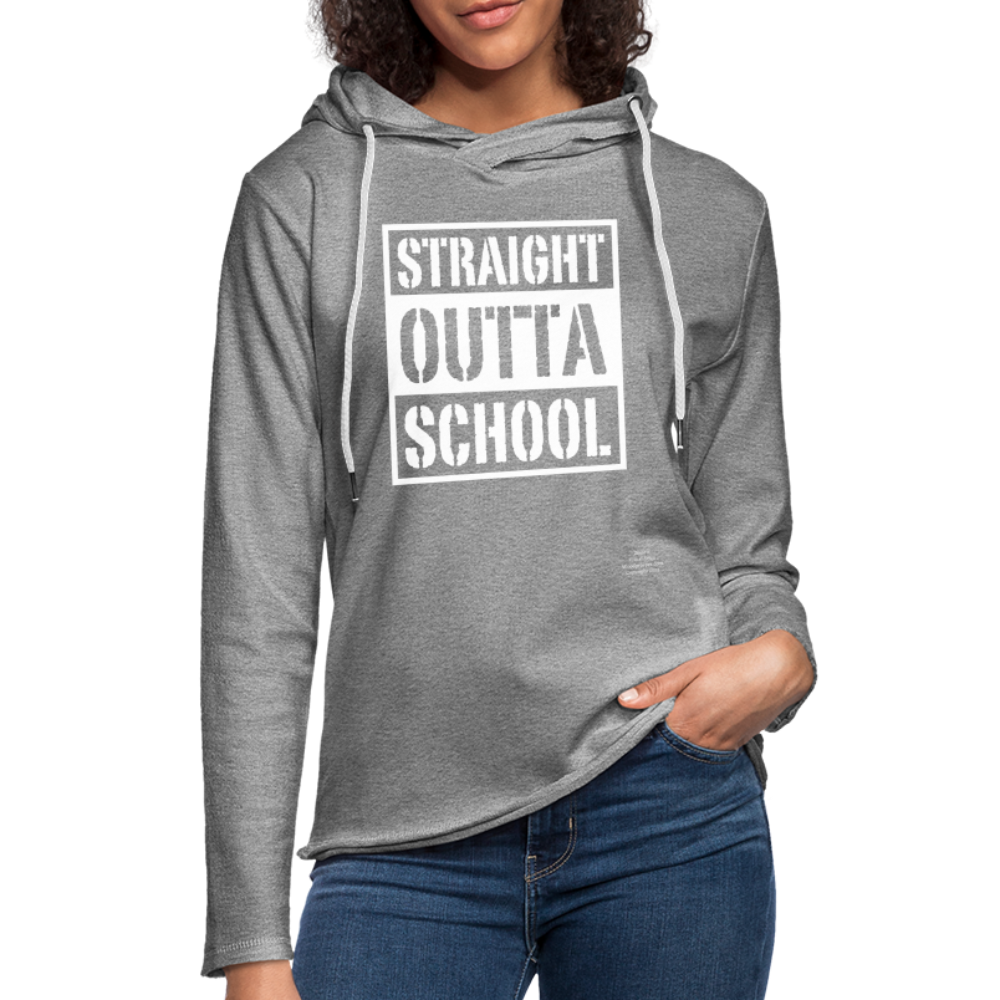 Straight Outta School Unisex Lightweight Terry Hoodie - heather gray