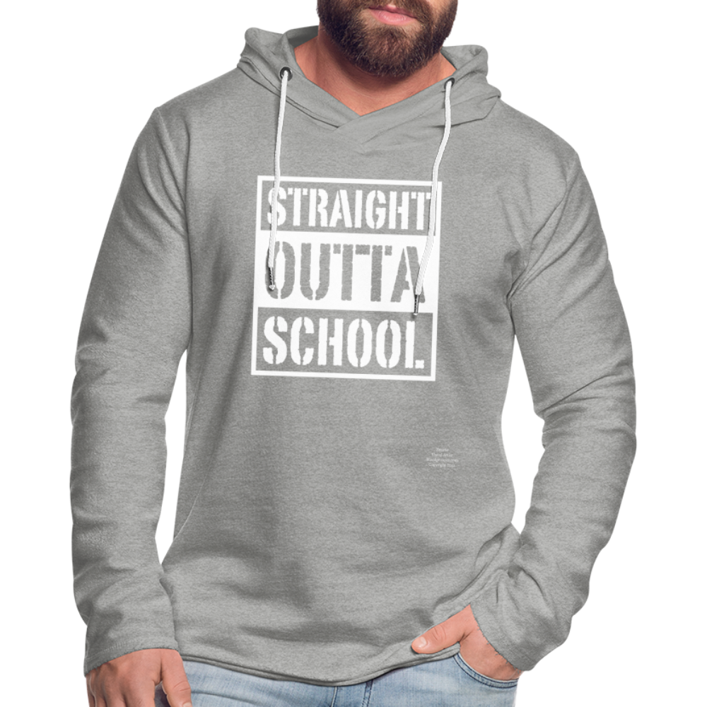 Straight Outta School Unisex Lightweight Terry Hoodie - heather gray