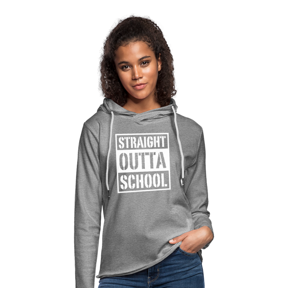 Straight Outta School Unisex Lightweight Terry Hoodie - heather gray