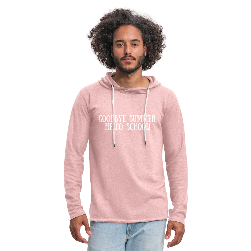 GoodBye Summer Unisex Lightweight Terry Hoodie - cream heather pink
