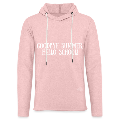 GoodBye Summer Unisex Lightweight Terry Hoodie - cream heather pink