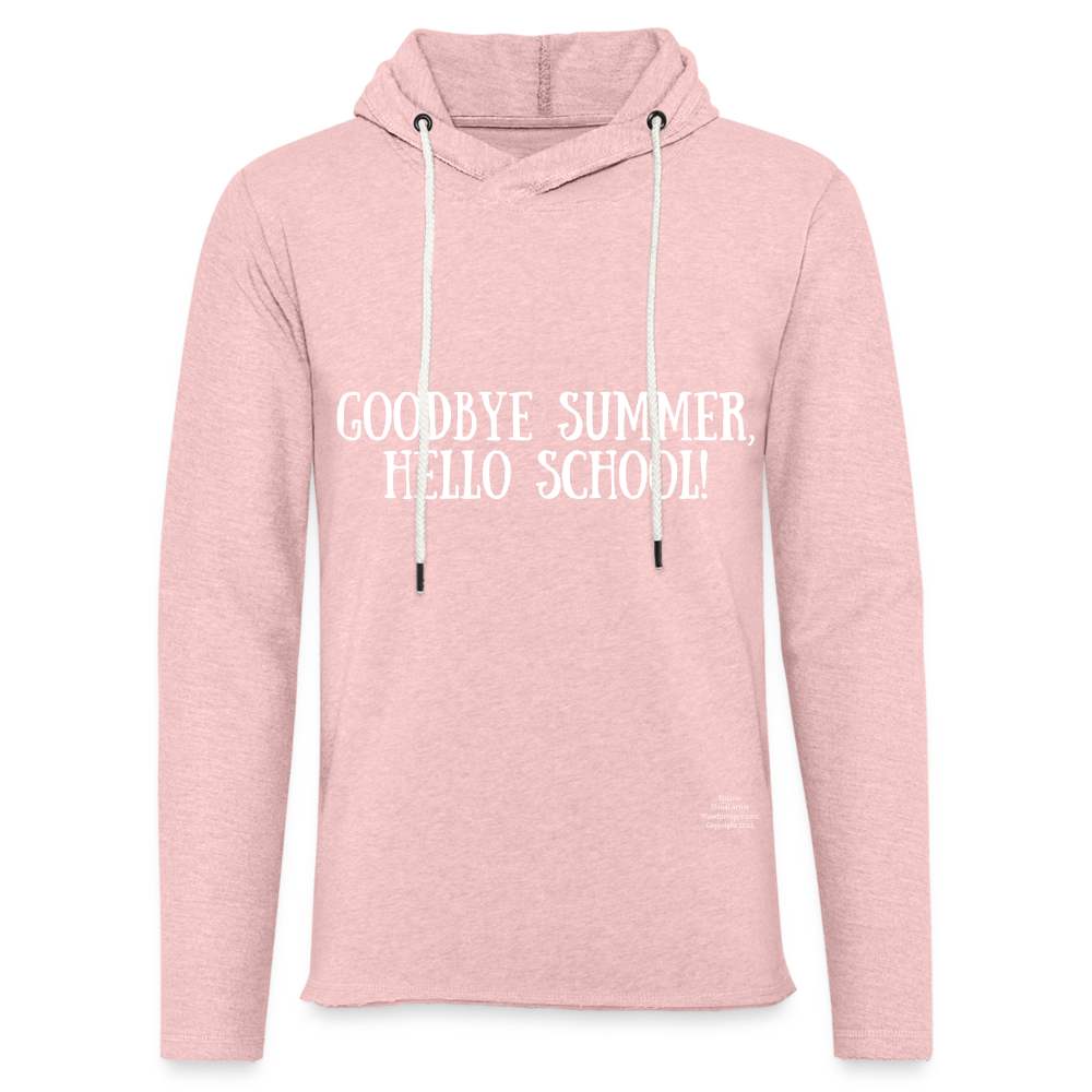 GoodBye Summer Unisex Lightweight Terry Hoodie - cream heather pink