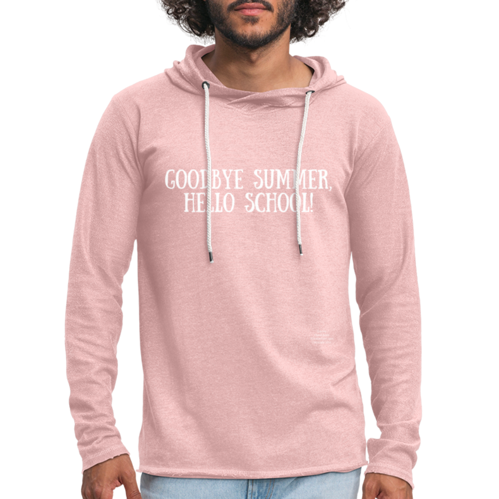 GoodBye Summer Unisex Lightweight Terry Hoodie - cream heather pink