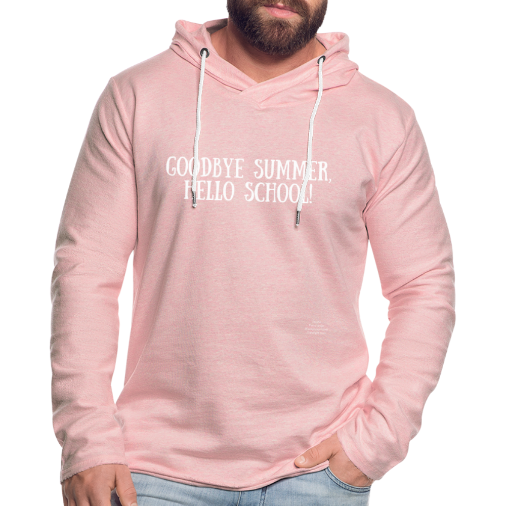 GoodBye Summer Unisex Lightweight Terry Hoodie - cream heather pink