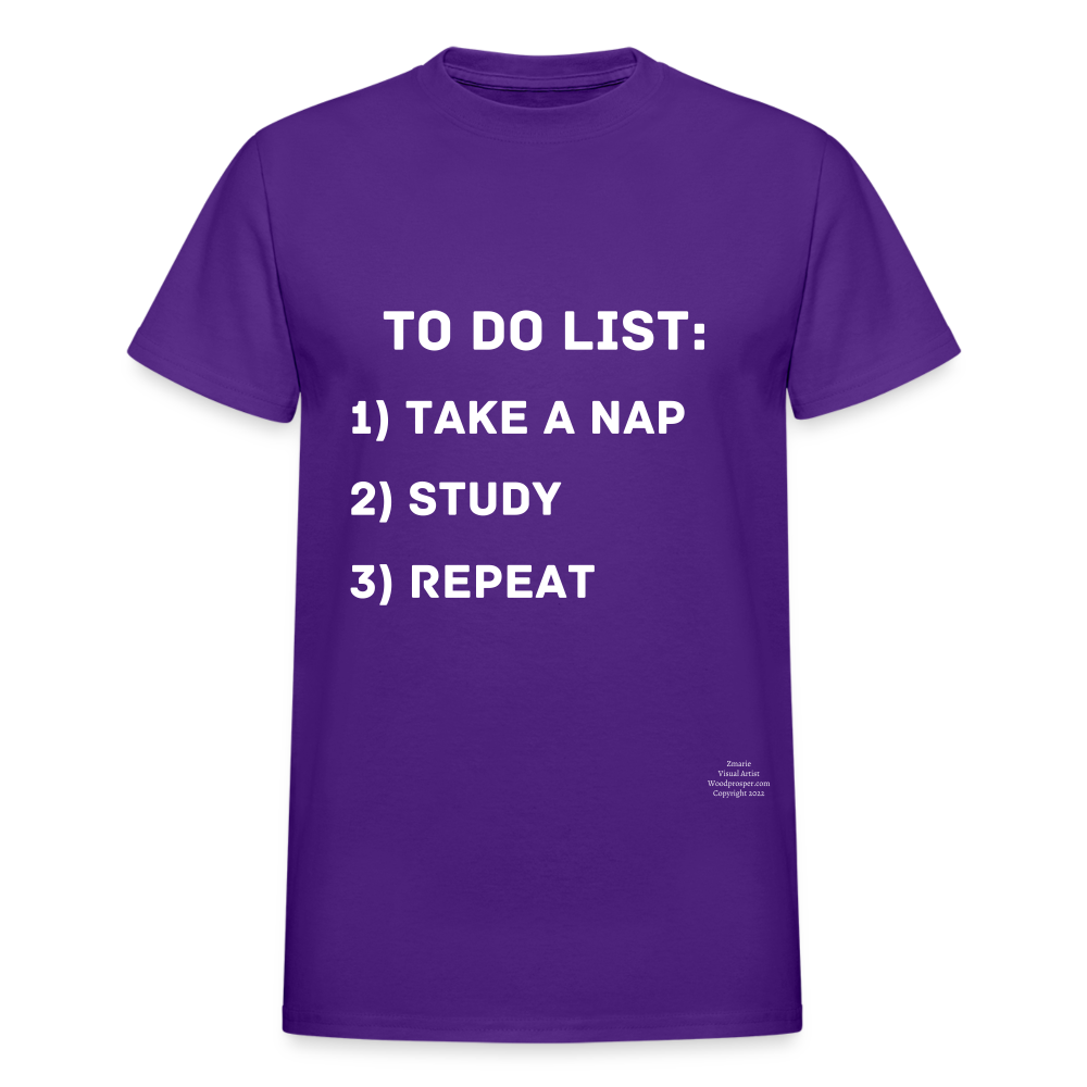 To Do List Adult T-Shirt - purple