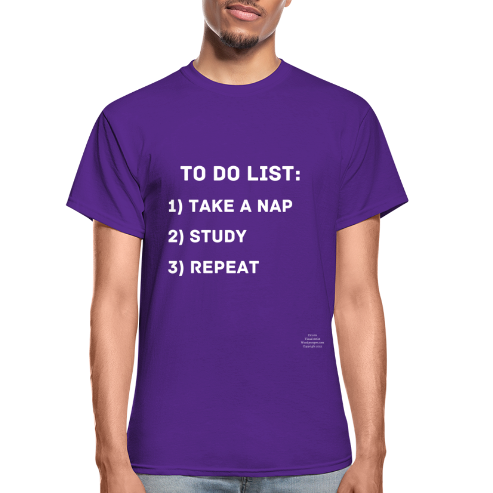 To Do List Adult T-Shirt - purple