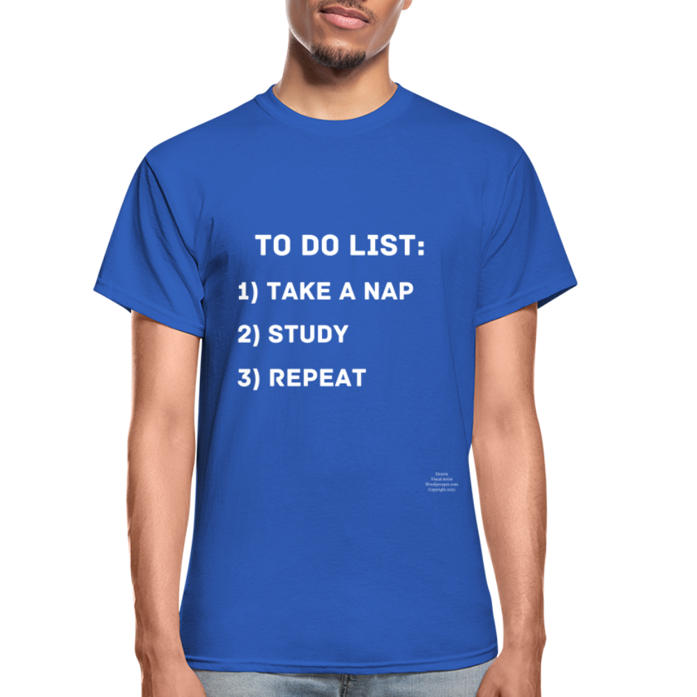 To Do List Adult T-Shirt - royal blue
