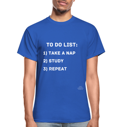 To Do List Adult T-Shirt - royal blue