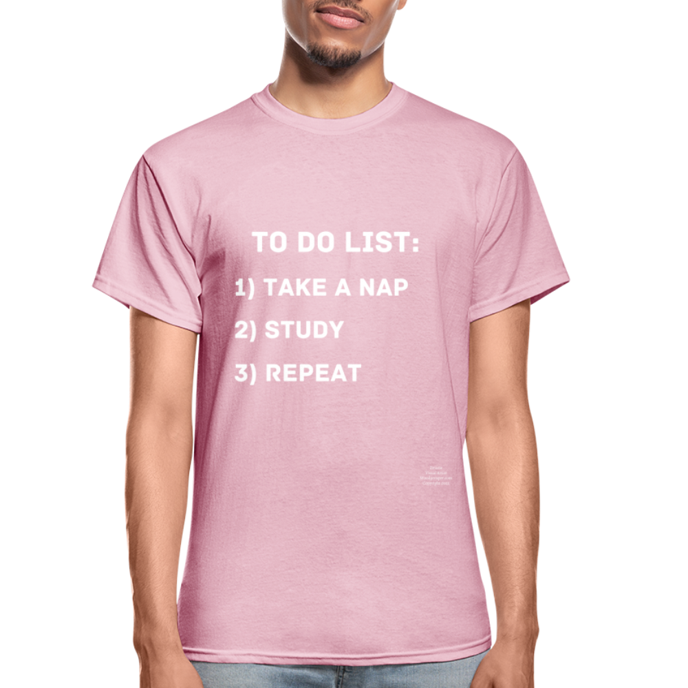 To Do List Adult T-Shirt - light pink