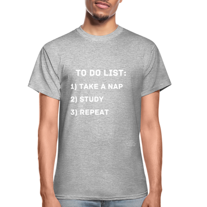 To Do List Adult T-Shirt - heather gray