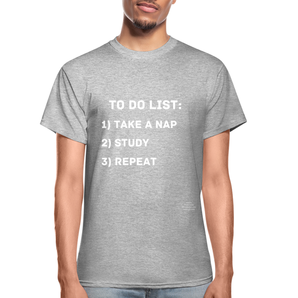 To Do List Adult T-Shirt - heather gray