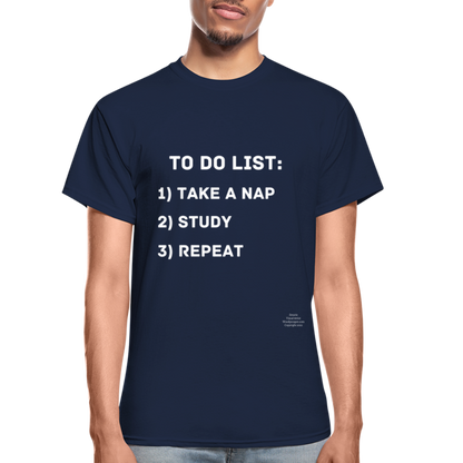 To Do List Adult T-Shirt - navy
