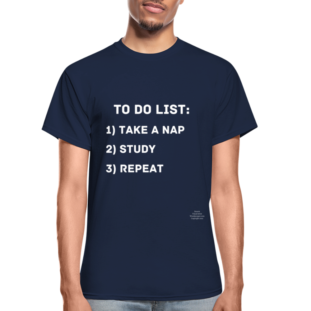To Do List Adult T-Shirt - navy