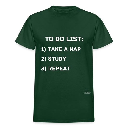To Do List Adult T-Shirt - forest green