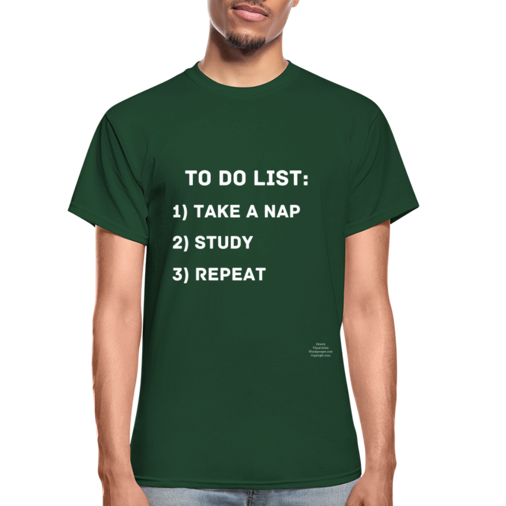 To Do List Adult T-Shirt - forest green