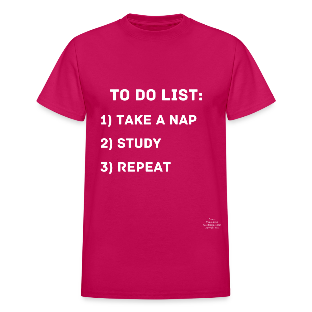 To Do List Adult T-Shirt - fuchsia