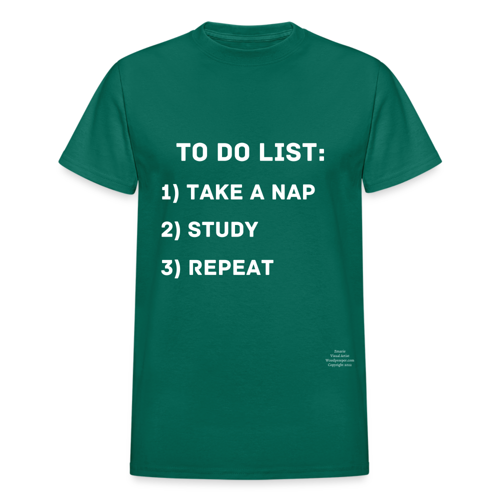 To Do List Adult T-Shirt - petrol