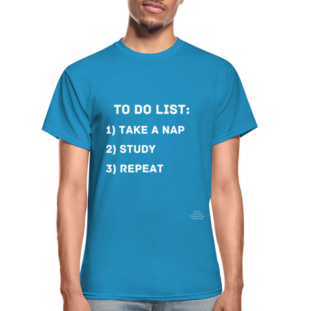 To Do List Adult T-Shirt - turquoise