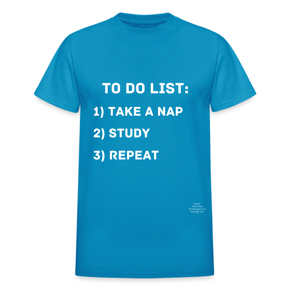 To Do List Adult T-Shirt - turquoise