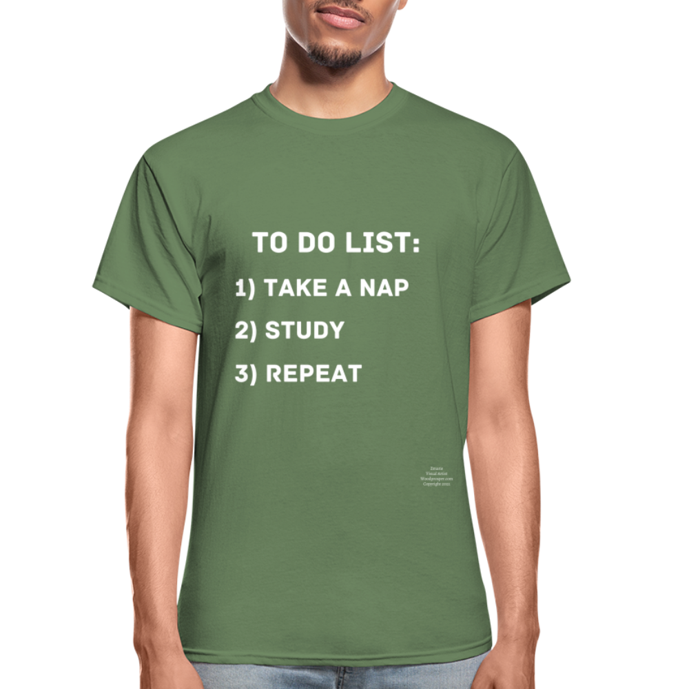 To Do List Adult T-Shirt - military green