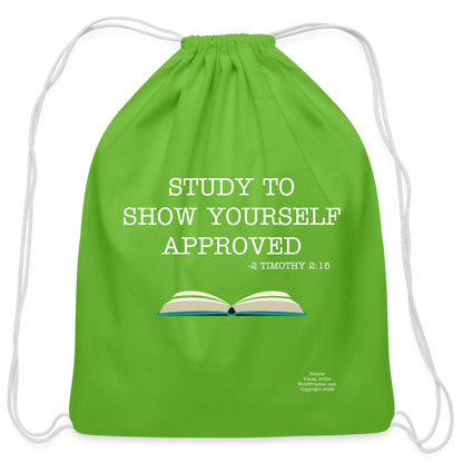 Study To Show Yourself Approved Drawstring Bag - clover