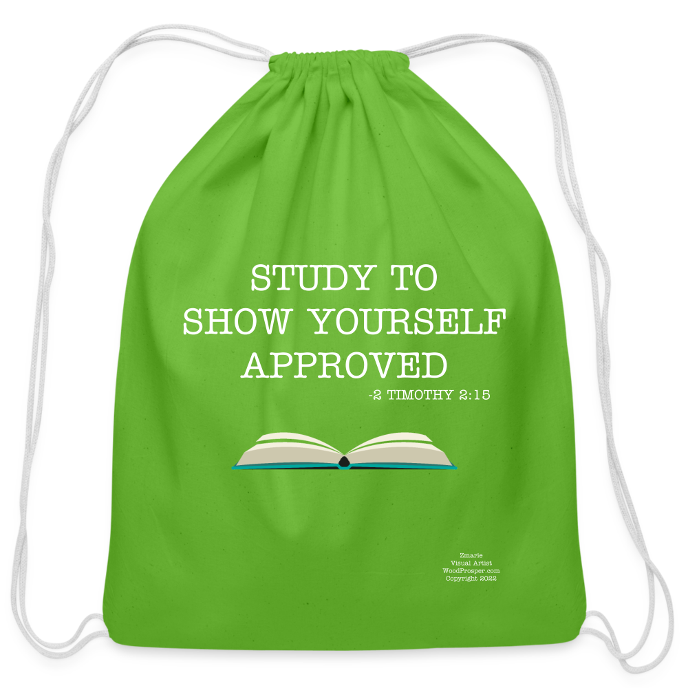 Study To Show Yourself Approved Drawstring Bag - clover