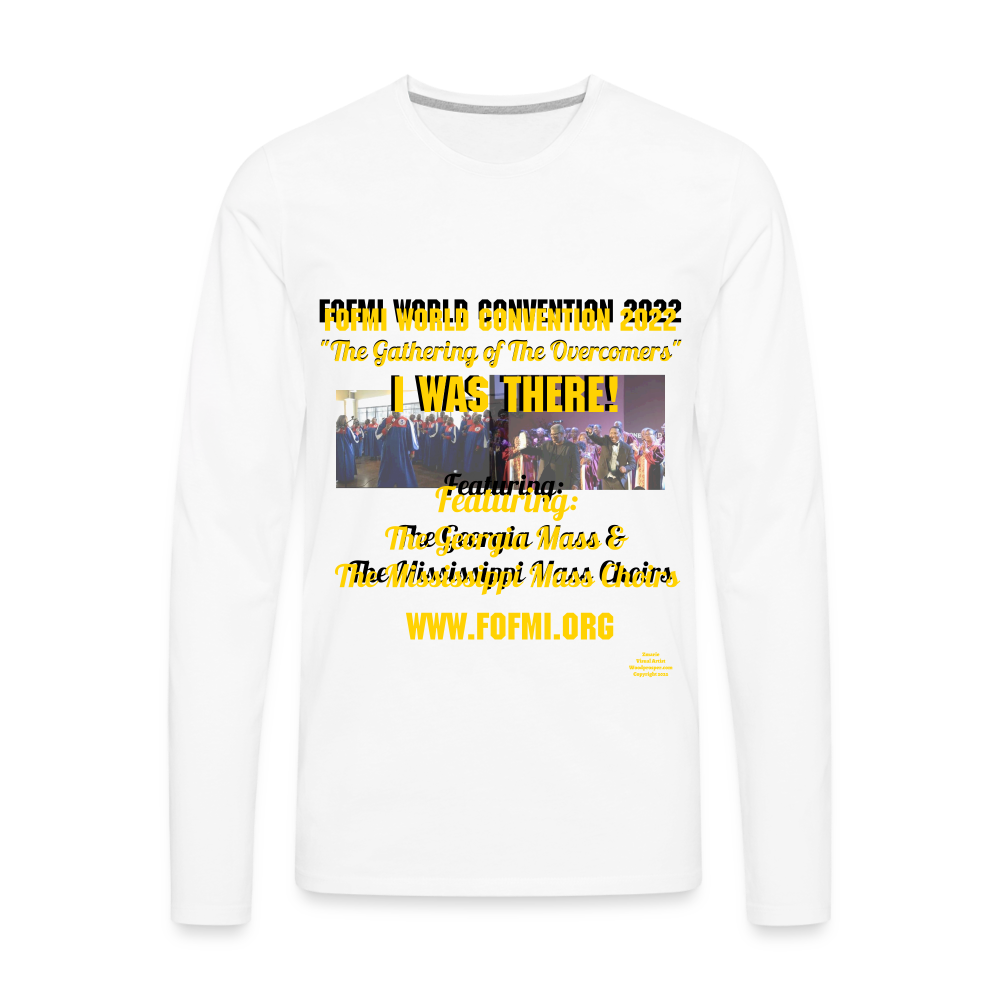 FOFMI World Convention 2022 Men's Premium Long Sleeve T-Shirt - white