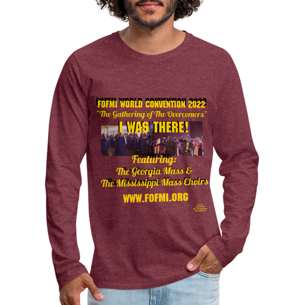 FOFMI World Convention 2022 Men's Premium Long Sleeve T-Shirt - heather burgundy