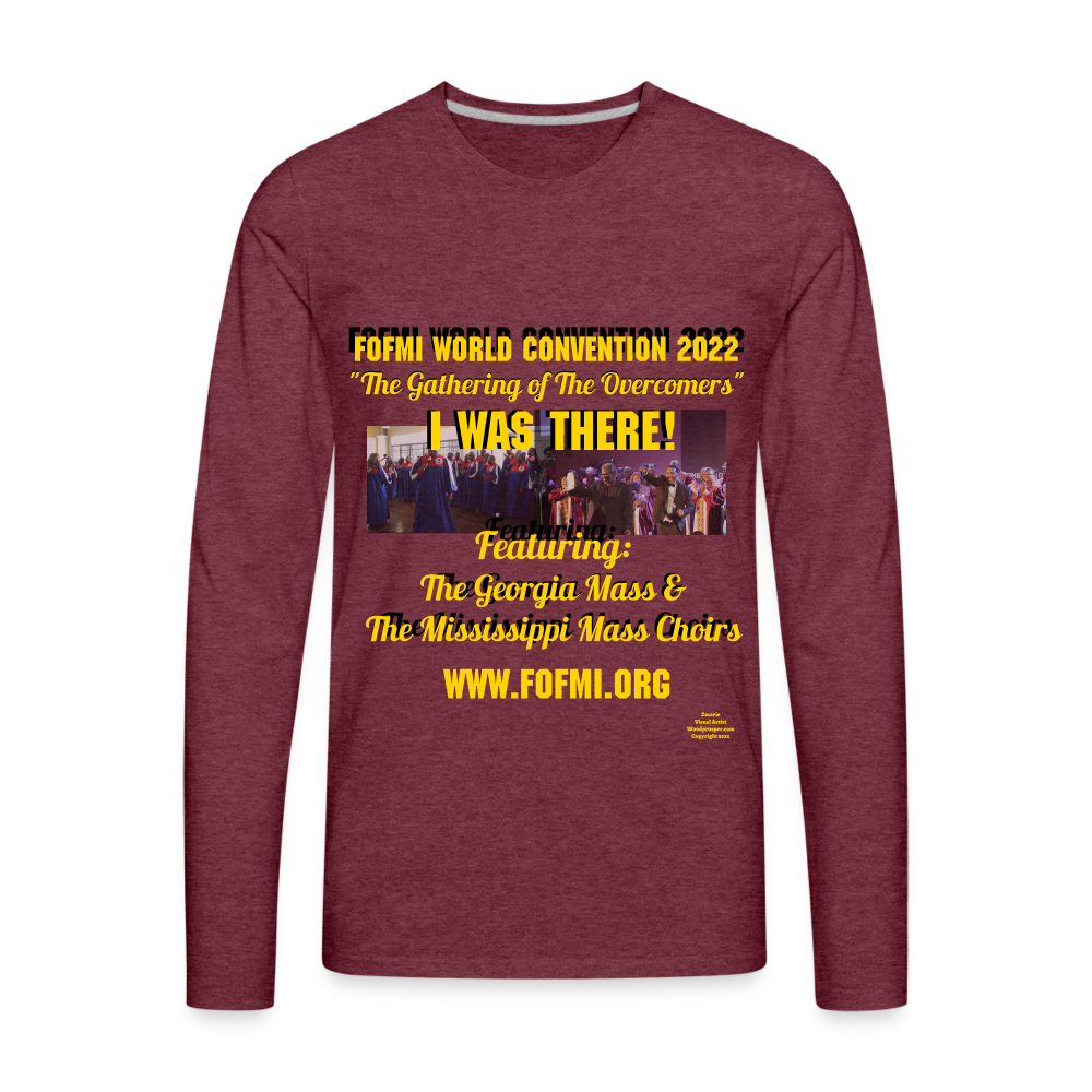 FOFMI World Convention 2022 Men's Premium Long Sleeve T-Shirt - heather burgundy