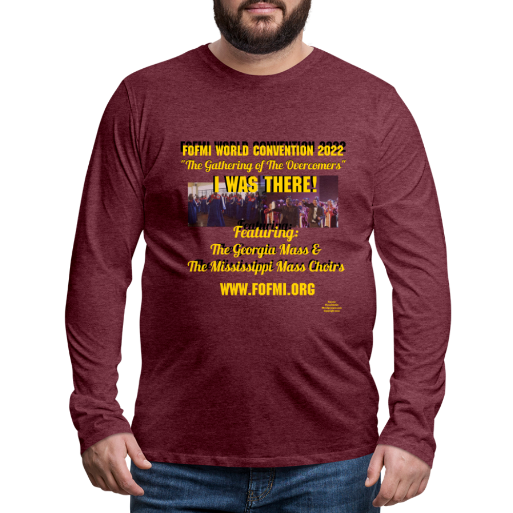 FOFMI World Convention 2022 Men's Premium Long Sleeve T-Shirt - heather burgundy
